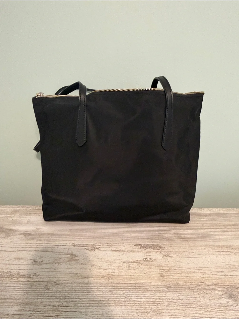kate spade Black Nylon Zip-Top Tote